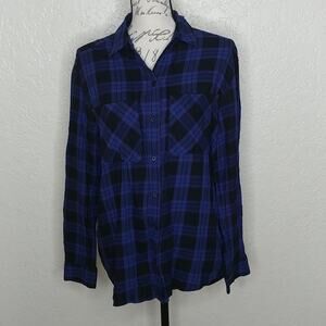 Express Plaid Button Down Size S